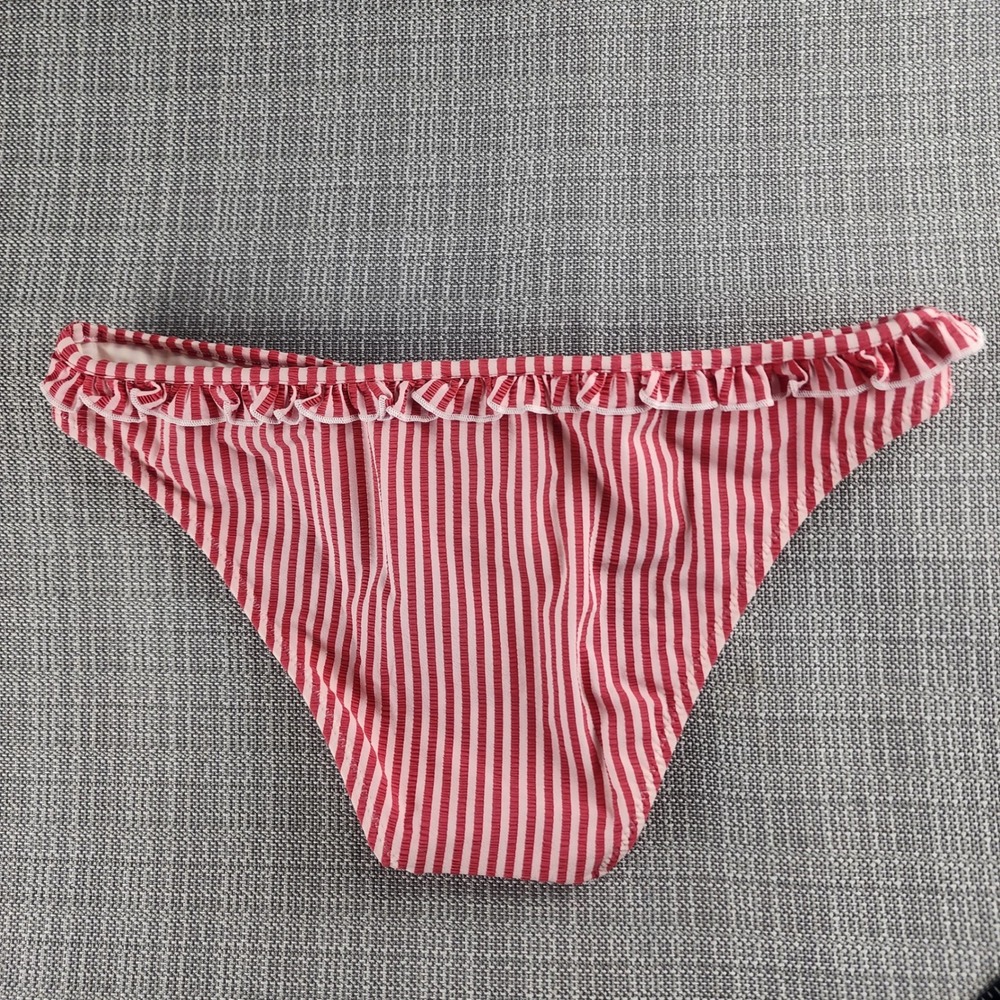 Marysia Solid & Striped Women Bikini Set M Polka Dot Striped Scalloped Ruffle - Picture 12 of 16